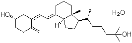 structure of CAS# 63283-36-3, Calcifediol;(5Z,7E)-9,10-Secocholesta-5,7,10(19)-triene-3b,25-diol monohydrate; 25-Hydroxycholecalciferol monohydrate; 25-OHD3; 25-Hydroxyvitamin D3 monohydrate