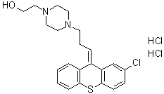 氯哌噻吨二盐酸盐分子结构 (CAS 633-59-0)