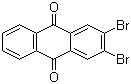 结构式 CAS# 633-68-1, 2,3-二溴蒽醌; 2,3-二溴-9,10-蒽二酮