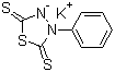 Potassium 5-mercapto-3-phenyl-1,3,4-thiadiazole-2-thione molecular structure (CAS 6336-51-2)
