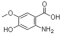 2-氨基-4-羟基-5-甲氧基苯甲酸分子结构 (CAS 63407-32-9)