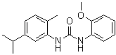 structure of CAS# 6341-37-3, N-(2-Methoxyphenyl)-N'-[2-methyl-5-(1-methylethyl)phenyl]urea;NSC 46212