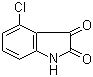 structure of CAS# 6344-05-4, 4-Chloroisatin;4-Chloro-1H-indole-2,3-dione; 4-Chloro-2,3-dihydro-1H-indole-2,3-dione