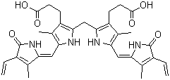 结构式 CAS# 635-65-4, 胆红素
