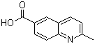 结构式 CAS# 635-80-3, 2-甲基-6-喹啉羧酸; 2-甲基-6-喹啉甲酸