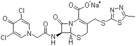 Cefazedone sodium salt molecular structure (CAS 63521-15-3)