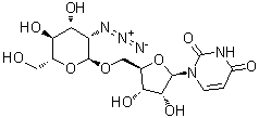 5'-O-(2-Azido-2-deoxy-alpha-D-mannopyranosyl)uridine molecular structure (CAS 635293-07-1)
