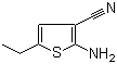 2-氨基-5-乙基噻吩-3-甲腈分子结构 (CAS 635302-32-8)