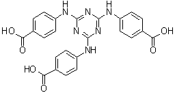 2,4,6-三[(对羧基苯基)氨基]-1,3,5-三嗪分子结构 (CAS 63557-10-8)