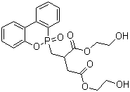 Bis(2-hydroxyethyl)(6H-dibenz[c,e][1,2]oxaphosphorin-6-ylmethyl)succinate P-oxide molecular structure (CAS 63562-34-5)