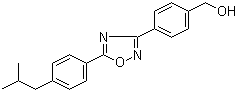 [4-[5-[4-(2-Methylpropyl)phenyl]-1,2,4-oxadiazol-3-yl]phenyl]methanol molecular structure (CAS 635702-24-8)