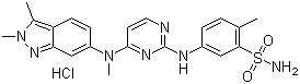Pazopanib hydrochloride molecular structure (CAS 635702-64-6)