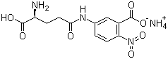 (S)-5-[(4-Amino-4-carboxy-1-oxobutyl)amino]-2-nitrobenzoic acid monoammonium salt molecular structure (CAS 63699-78-5)