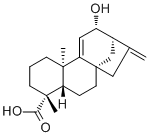 12alpha-羟基贝壳杉-9(11),16-二烯-18-酸分子结构 (CAS 63768-17-2)
