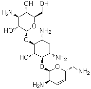 3',4'-二脱氧-3',4'-二去氢卡那霉素 B分子结构 (CAS 63770-47-8)