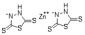 1,3,4-Thiadiazolidine-2,5-dithione zinc salt molecular structure (CAS 63813-27-4)