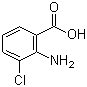 2-氨基-3-氯苯甲酸分子结构 (CAS 6388-47-2)
