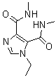 structure of CAS# 64-99-3, Etimizol;Etimizole; N,N'-Dimethyl-1-ethylimidazole-4,5-dicarboxamide