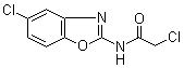 2-Chloro-N-(5-chloro-2-benzoxazolyl)acetamide molecular structure (CAS 64037-18-9)