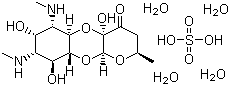 结构式 CAS# 64058-48-6, 硫酸大观霉素(四水)