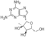 structure of CAS# 640725-73-1, 2-Amino-2'-C-methyladenosine