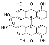 番泻甙元 A分子结构 (CAS 641-12-3)