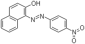 结构式 CAS# 6410-10-2, 对位红; 1-(4-硝基苯基偶氮)萘-2-醇