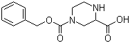 结构式 CAS# 64172-98-1, N-4-Cbz-2-哌嗪甲酸; N-4-苄氧羰基-2-哌嗪甲酸