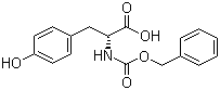 结构式 CAS# 64205-12-5, N-苄氧羰基-D-酪氨酸