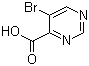 structure of CAS# 64224-60-8, 5-Bromo-4-pyrimidinecarboxylic acid
