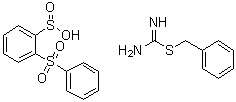 o-(Phenylsulfonyl)benzenesulfinic acid compd. with 2-benzyl-2-thiopseudourea molecular structure (CAS 6462-12-0)