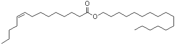 Cetyl myristoleate molecular structure (CAS 64660-84-0)