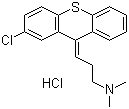 盐酸氯普噻吨分子结构 (CAS 6469-93-8)