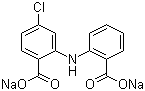 Lobenzarit disodium salt molecular structure (CAS 64808-48-6)
