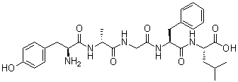 structure of CAS# 64963-01-5, L-Tyrosyl-D-alanylglycyl-L-phenylalanyl-L-leucine;Tyr-D-Ala-Gly-Phe-Leu-OH; Tyrosyl-D-alanylglycylphenylalanylleucine; [D-Ala2]leucine-enkephalin