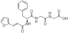 structure of CAS# 64967-39-1, N-[3-(2-Furyl)acryloyl]-L-phenylalanyl-glycyl-glycine;N-[3-(2-Furyl)acryloyl]-Phe-Gly-Gly