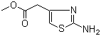 structure of CAS# 64987-16-2, Methyl 2-amino-4-thiazoleacetate;Methyl 2-(2-amino-1,3-thiazol-4-yl)acetate; (2-Amino-thiazol-4-yl)-acetic acid methyl ester