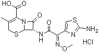 盐酸头孢他美分子结构 (CAS 65052-63-3)