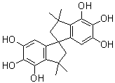 2,2',3,3'-四氢-3,3,3',3'-四甲基-1,1'-螺双[1H-茚]-4,4',5,5',6,6'-六醇分子结构 (CAS 65192-09-8)