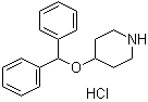 structure of CAS# 65214-86-0, 4-(Diphenylmethoxy)piperidine hydrochloride