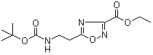 结构式 CAS# 652158-82-2, 5-[2-[(叔丁氧羰基)氨基]乙基]-1,2,4-恶二唑-3-羧酸乙酯