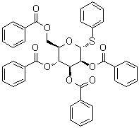 苯基 1-硫代-alpha-D-吡喃甘露糖苷 2,3,4,6-四苯甲酸酯分子结构 (CAS 65236-83-1)