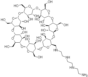 6A-[[2-[[2-[(2-Aminoethyl)amino]ethyl]amino]ethyl]amino]-6A-deoxy-beta-cyclodextrin molecular structure (CAS 65294-33-9)