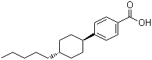 反式-4-戊基环己基苯甲酸分子结构 (CAS 65355-30-8)