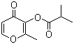 Maltol isobutyrate molecular structure (CAS 65416-14-0)