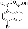 结构式 CAS# 65440-41-7, 5-溴-8-硝基萘-1-甲酸