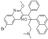 6-溴-alpha-[2-(二甲基氨基)乙基]-2-甲氧基-alpha-1-萘基-beta-苯基-3-喹啉乙醇分子结构 (CAS 654655-80-8)