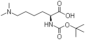 structure of CAS# 65671-53-6, N-[(tert-Butoxy)carbonyl]-N',N'-dimethyl-L-lysine;Boc-Lys(Me)2-OH; (S)-2-(tert-Butoxycarbonylamino)-6-(dimethylamino)hexanoic acid