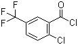 structure of CAS# 657-05-6, 2-Chloro-5-trifluoromethylbenzoyl chloride;6-Chloro-alpha,alpha,alpha-trifluoro-m-toluoyl chloride