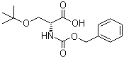 N-苄氧羰基-O-叔丁基-D-丝氨酸分子结构 (CAS 65806-90-8)